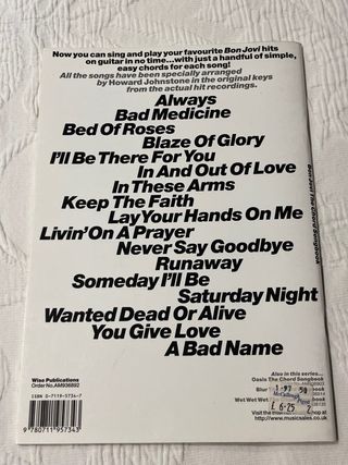 Libro Bon Jovi The Chord Songbook