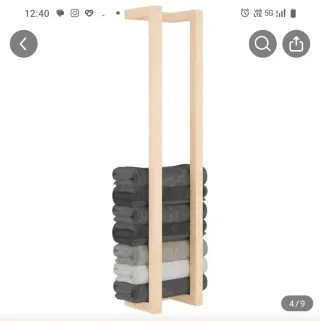 Perchero de madera pino 23x18x110cm