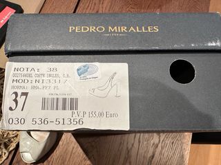 Zapatos Pedro Miralles Novia Beige Talla 37