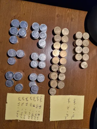 Lote 443 monedas: 1 peseta