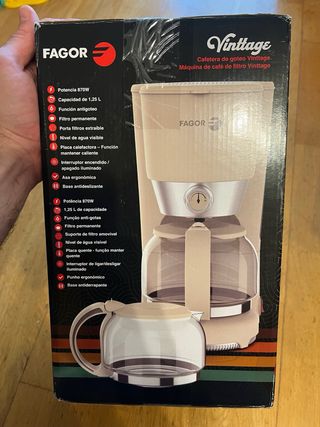 Cafetera Goteo Fagor Vintage Beige