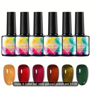 Set 6 Esmaltes Gel Jelly UV/LED
