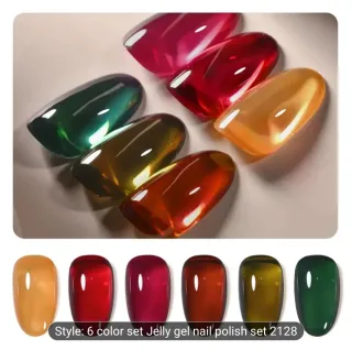 Set 6 Esmaltes Gel Jelly UV/LED