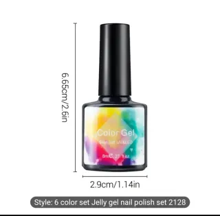 Set 6 Esmaltes Gel Jelly UV/LED