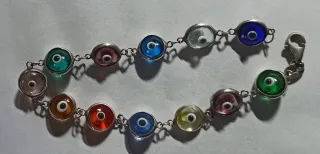 Pulsera Ojo Turco Plata 925 Multicolor