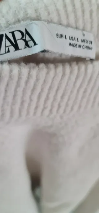Jersey Zara Talla L Blanco