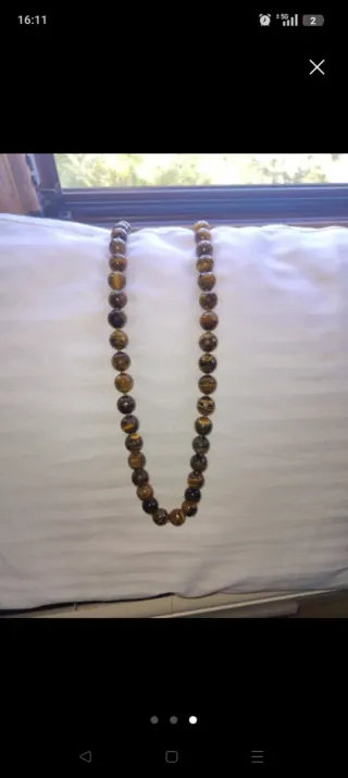 Collana con pietre occhio di tigre