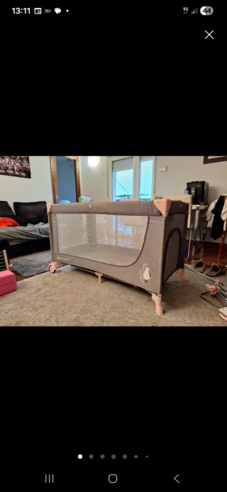 Cuna de viaje con colchón