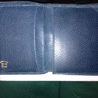 Portafoglio uomo vintage blu