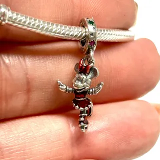 Charm Minnie Patinadora Plata