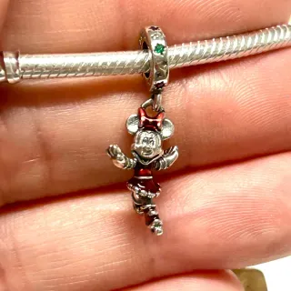 Charm Minnie Patinadora Plata