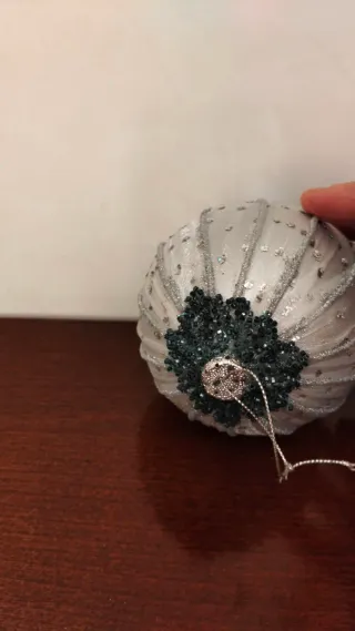 3 sfere Natale glitterate