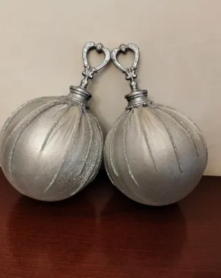 3 sfere Natale glitterate