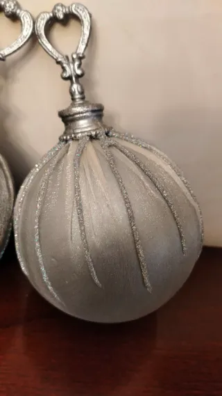 3 sfere Natale glitterate