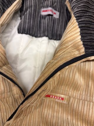 Chaqueta Pana Beige/Gris