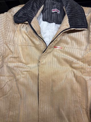 Chaqueta Pana Beige/Gris