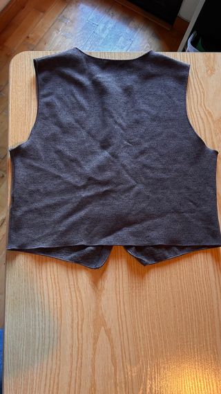 Chaleco Zara Gris Talla L