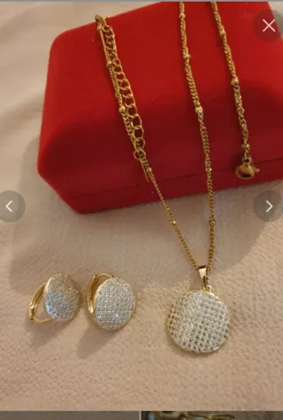 Conjunto Collar y Pendientes Circonitas