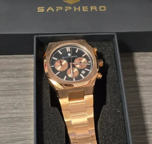 Orologio Sapphero Nero e Oro