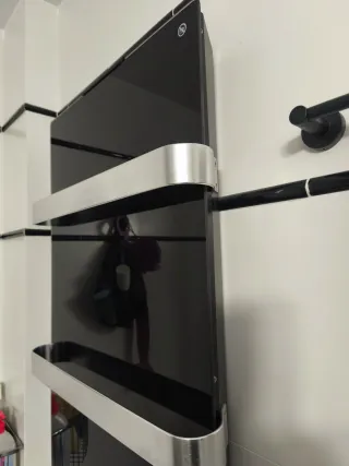 Radiador Secatoallas Baño Cristal Negro