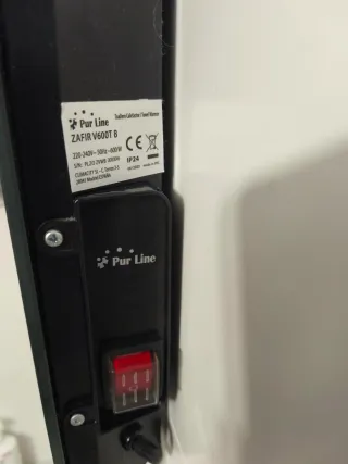 Radiador Secatoallas Baño Cristal Negro