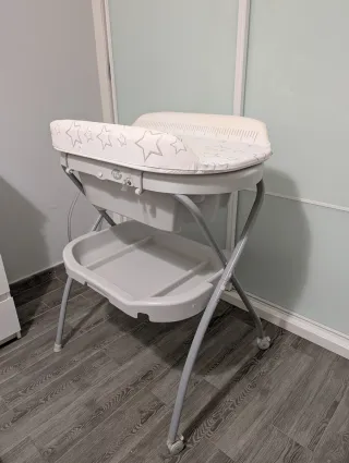 Bañera Bebé Ergonómica Ms Bubble + Cambiador