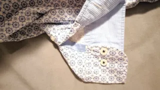 Camisa Hackett Estampada Azul y Blanca