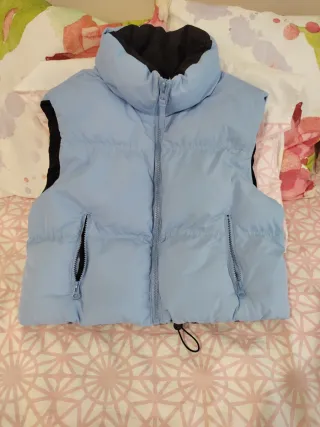 Chaleco acolchado azul claro