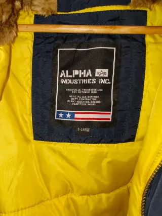 Chaqueta Alpha Industries Invierno Azul/Amarillo