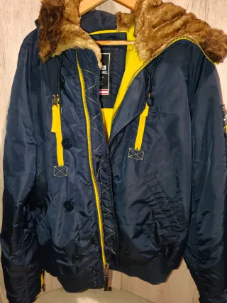 Chaqueta Alpha Industries Invierno Azul/Amarillo