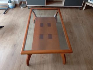 Mesa de centro madera y cristal
