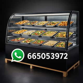 Vitrina expositora refrigerada negra 1800mm