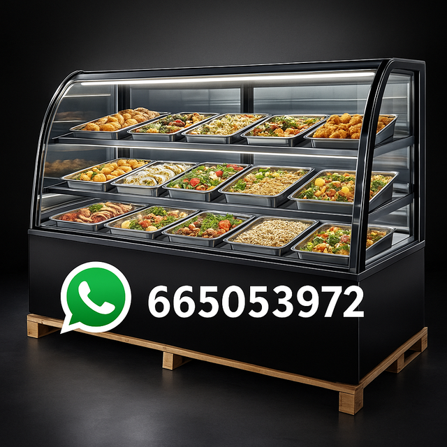 Vitrina expositora refrigerada negra 1800mm