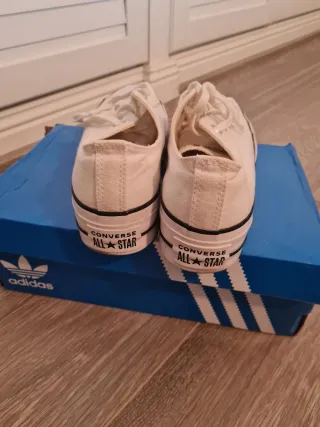 Converse All Star Talla 37 Blancas