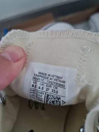 Converse All Star Talla 37 Blancas