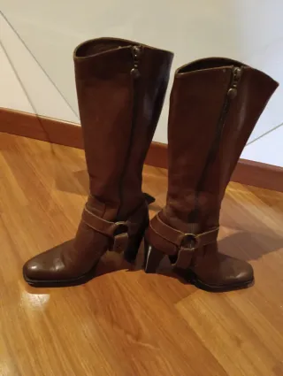 Stivali Gianni Bravo marroni in pelle