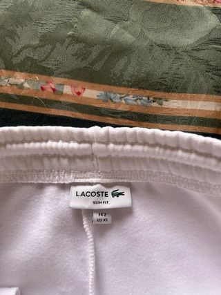 Pantalón chándal Lacoste blanco