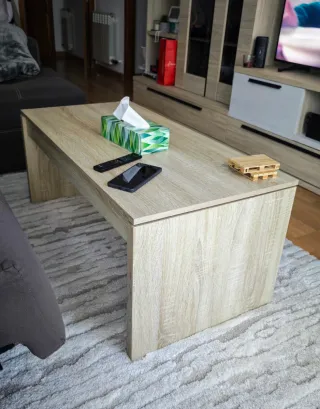 Mesa de centro elevable madera