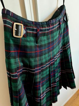 Kilt escocesa tartán verde