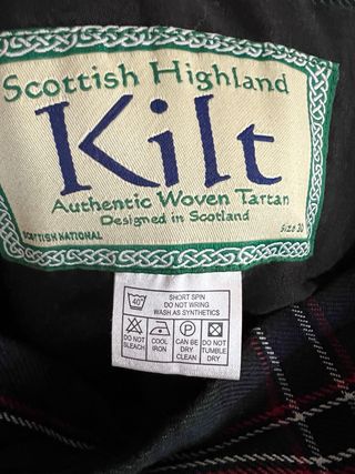 Kilt escocesa tartán verde