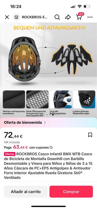 Casco Infantil ROCKBROS BMX MTB