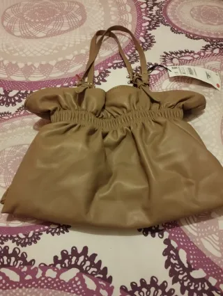 Bolso Zara Camel Piel Sintética