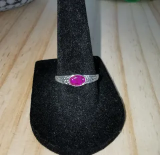 Anillo con Rubí Natural, tamaño Ajustable.