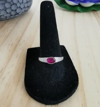 Anillo con Rubí Natural, tamaño Ajustable.