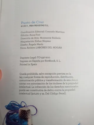 Libro: Punto de Cruz. Labores del Hogar