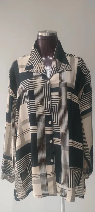 Camisa manga larga estampada