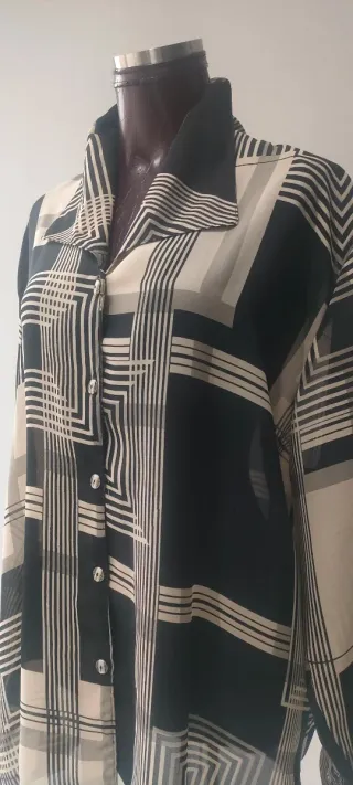 Camisa manga larga estampada