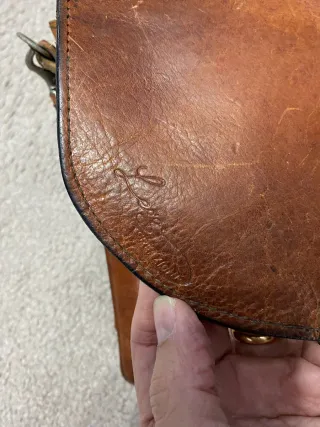 Borsa a tracolla in pelle marrone