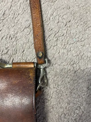 Borsa a tracolla in pelle marrone