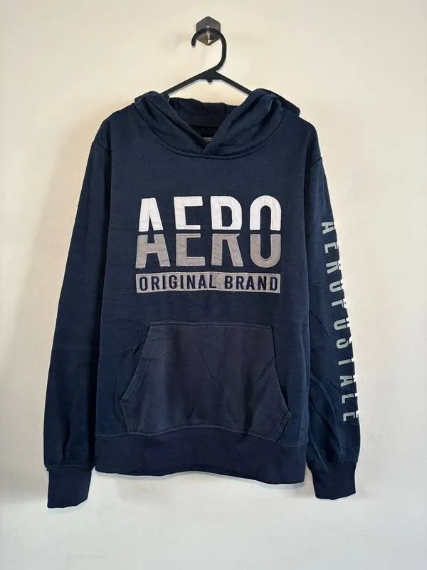 Felpa Aeropostale Blu Taglia M Uomo